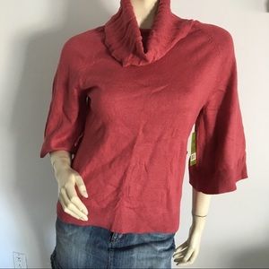 Nic + Zoe short sleeve turtleneck sweater